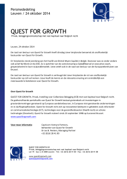 Lieve Verplancke - Quest for Growth NV