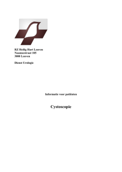 brochure cystoscopie - Dr. Breugelmans Urologie