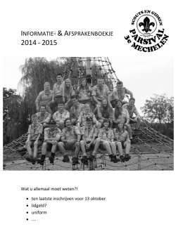 Infoboekje - Scouts Parsival
