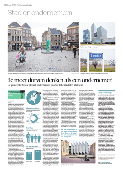 8 Financieel Dagblad - Artikel stad en ondernemers