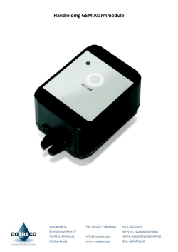 Handleiding GSM Alarmmodule