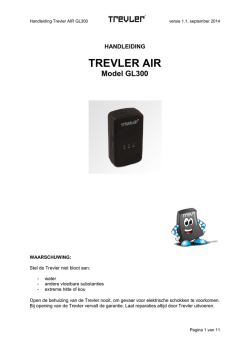 Handleiding Trevler AIR GL300 v1.1