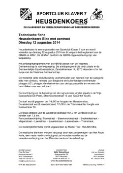 echnische fiche Heusdenkoers