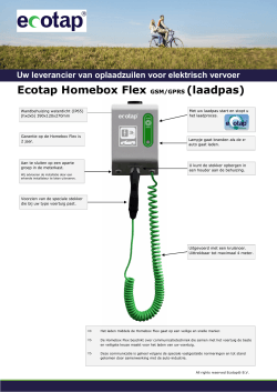 Ecotap Homebox Flex GSM/GPRS (laadpas)