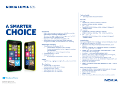 Windows Phone 8.1 Networks LTE RoW • GSM 850