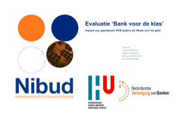 Rapport Nibud (PDF) - Bank voor de klas