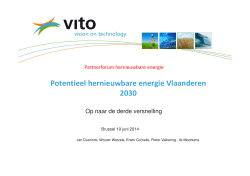 Potentieel hernieuwbare energie Vlaanderen 2030