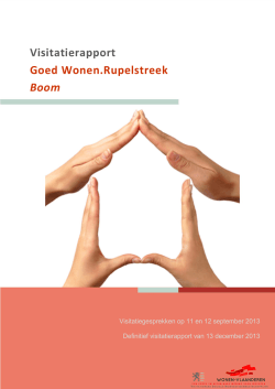 Visitatierapport Goed Wonen.Rupelstreek