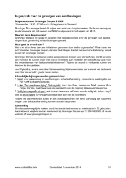 In gesprek over de gevolgen van aardbevingen