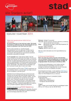 bijsluiter november 2014 - Clientenraad Groningen