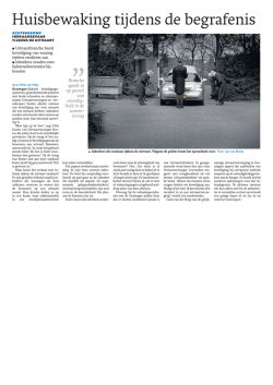 Huisbewaking tijdens de begrafenis