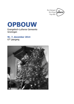OPBOUW - Evangelisch Lutherse Gemeente Groningen