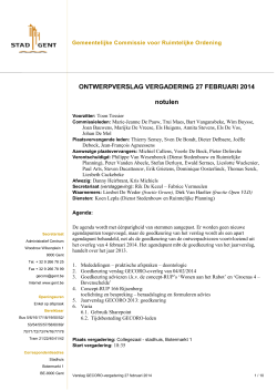 Verslag GECORO-overleg van 27 februari 2014