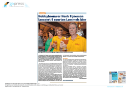 Hobbybrouwer Henk Fijneman lanceert 9 - brouwerij