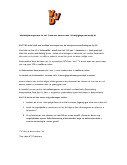 Schriftelijke vragen VVD over GVB wijziging route buslijn 62
