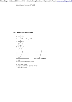Netwerk Wiskunde B VWO 4 Extra Oefening Hs8 Exponentiële