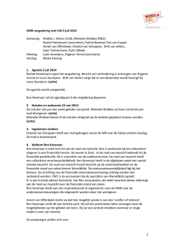 GMR-vergadering met CvB 3 juli 2014 Aanwezig