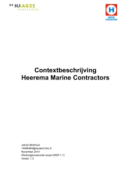 Contextbeschrijving Heerema Marine Contractors