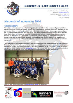 Nieuwsbrief november 2014