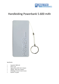 Handleiding Powerbank 5.600 mAh
