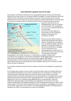 Hans Walrecht in gesprek over de V2 raket