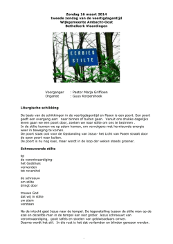 Liturgie - Protestantse Wijkgemeente Ambacht-Oost