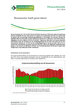 Persconferentie Bouwsector heeft groei tekort