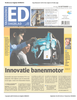 Innovatie banenmotor - Technische Universiteit Eindhoven