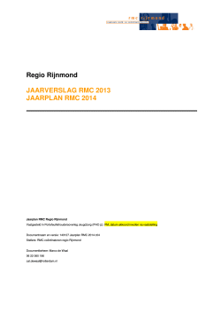 25 bijlage RMC Jaarverslag 2013 en Jaarplan 2014 pdf PDF