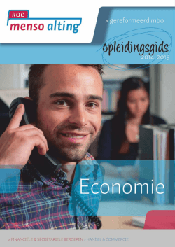 Opleidingsgids Economie 2014 2015 (PDF)