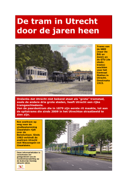 De tram in Utrecht door de jaren heen