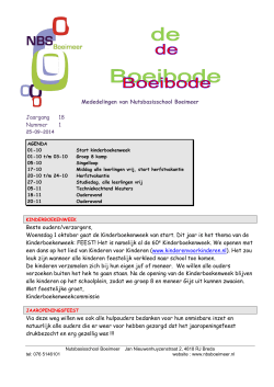 Boeibode 1 2014-2015 - Nutsbasisschool Boeimeer