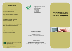 Informatiefolder Psychiatrische Zorg aan Huis