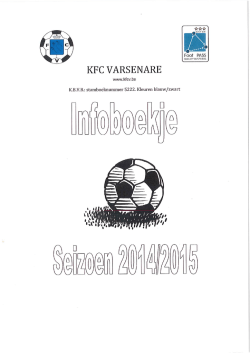 Infoboekje 2014-2015