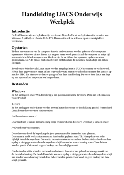 Handleiding LIACS Onderwijs Werkplek