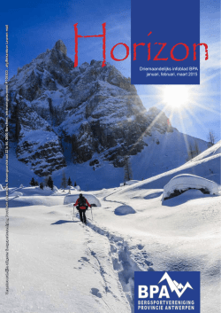 Driemaandelijks infoblad BPA januari, februari, maart 2015