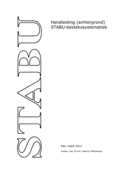 Handleiding (achtergrond) STABU
