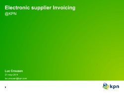 Presentation KPN Electronic supplier Invoicing
