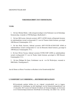 GRONDWETTELIJK HOF VERZOEKSCHRIFT