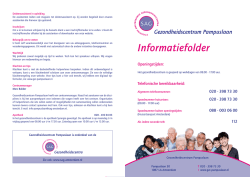 Informatiefolder - Gezondheidscentrum Pampuslaan