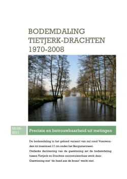 Bodemdaling Tietjerk-Drachten 19710-2008
