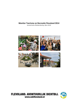 Monitor Toerisme en Recreatie Flevoland 2014
