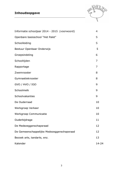 Infoboekje_2014 – 2015 - Palet