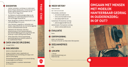 omgaan met mensen met moeilijk hanteerbaar gedrag in