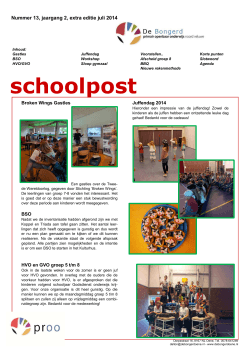Schoolpost juli extra 2014