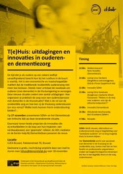 T(e)Huis: uitdagingen en innovaties in ouderen- en