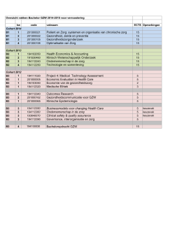 Jaaroverzicht cursussen 2014-2015