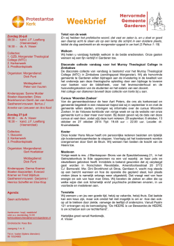 Weekbrief - Garderen