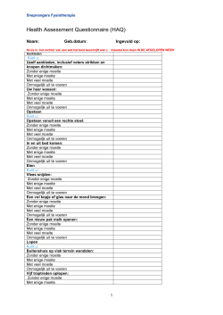 Health Assessment Questionnaire (HAQ)