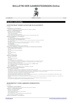 BULLETIN DER AANBESTEDINGEN